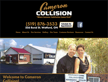 Tablet Screenshot of cameroncollision.com